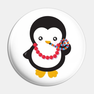 New Year Penguin, Penguin With Party Whistle Pin