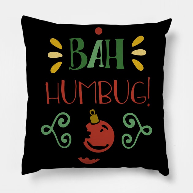 Bah Humbug! Pillow by eliteshirtsandmore