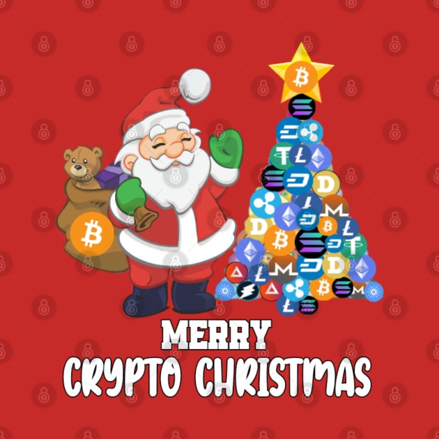 Crypto Christmas Santa Claus and crypto xmas tree by sukhendu.12