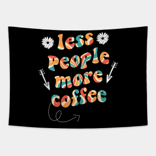 less people more coffee Tapestry