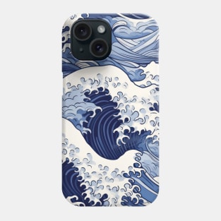 Ephemeral Crests: Hokusai Waves Reimagined Phone Case