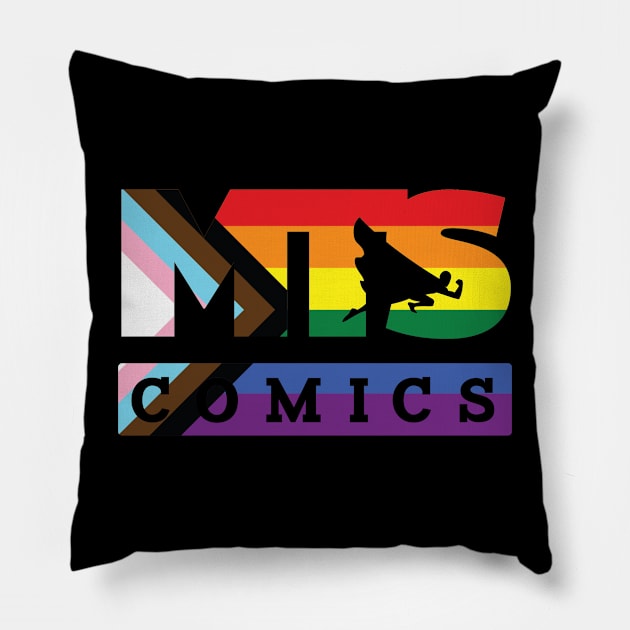 MTS Logo (Inclusion Flag) Pillow by MTS Comics