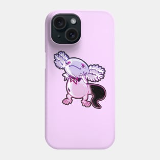 Axolotl black and white mud puppy 2 Phone Case