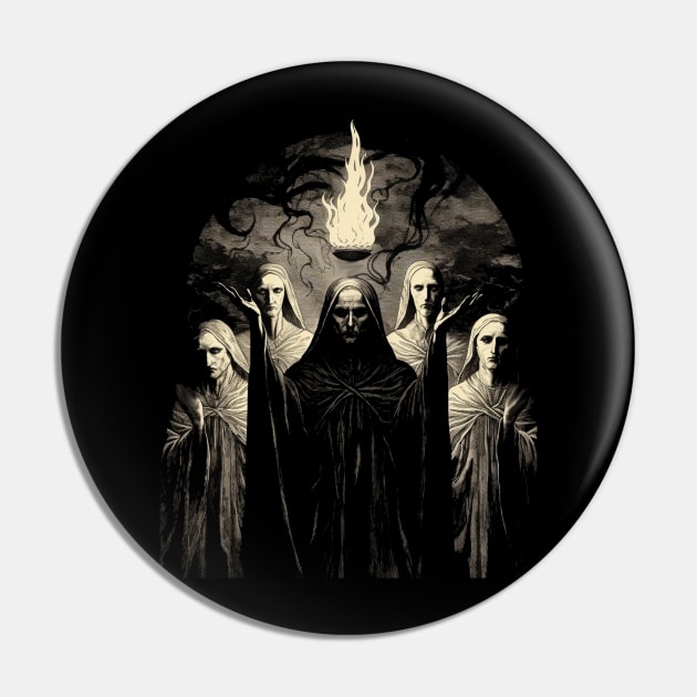 Initiates Of The Flame - occult esoteric dark fantasy illustration Pin by AltrusianGrace