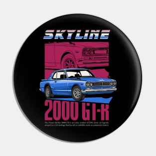 Skyline 2000 GTR JDM Car Pin