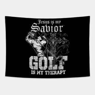 Jesus Is My Savior Golf Is My Therapy Jesus Tapestry