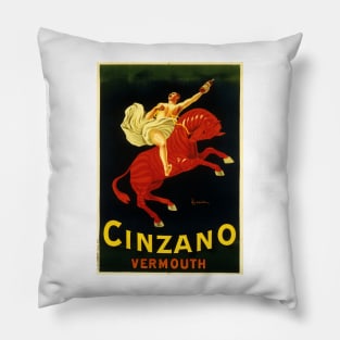 CINZANO VERMOUTH Torino Leonetto Cappiello Vintage Italian Liquor Art Deco Advertisement Pillow