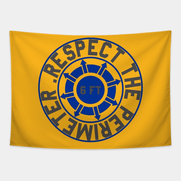 6 Ft Respect The Perimeter Tapestry by Pittih