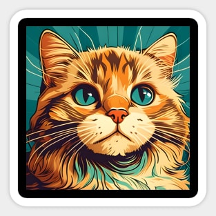 Cute Cat Gift for kitten lovers Colorful Art Kitty' Sticker