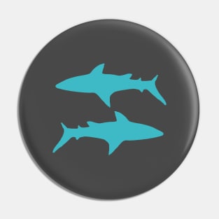 Blue Shark Pisces Pin