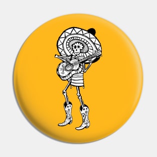 Day of The Dead Mariachi Band Member Skeleton Pin