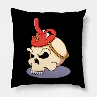 Kitsune oni mask Pillow