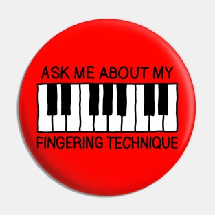 Fingering Technique - Music Joke Pin