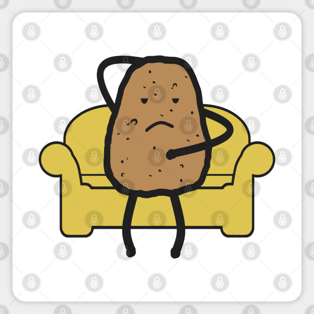 Couch Potato Binge Watch Pegatina Teepublic Mx