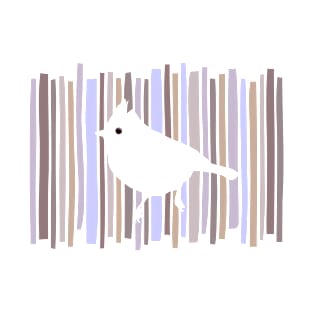 Cute Bird Silhouette Periwinkle T-Shirt