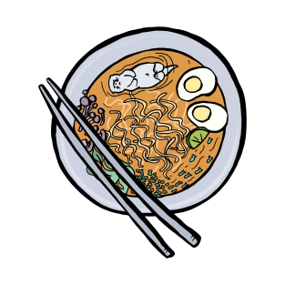 Otter Swimming in Ramen T-Shirt