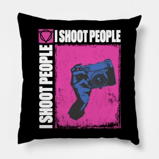 I Shoot People Photographer Tee Pillow