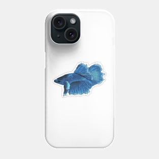 Blue Betta Fish Phone Case