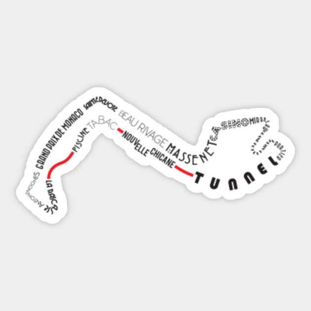 Monaco Track Map Monaco Grand Prix Autocollant Teepublic Fr