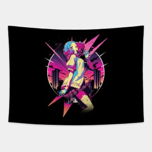 Makoto's Motorcycle Ride Stylish Shirts for Bikers Tapestry