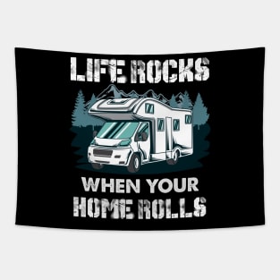 CAMPING: When Your Home Rolls Tapestry