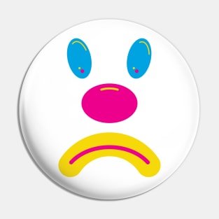 Sad Clown - Cyan Magenta Yellow Pin