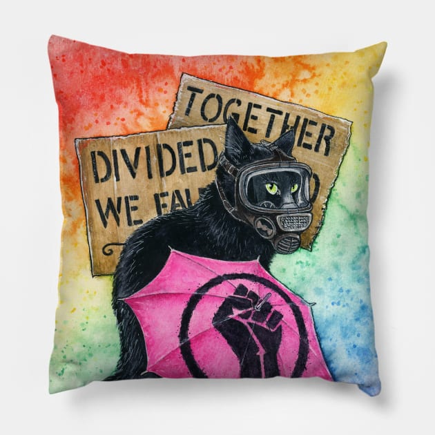 Together We Stand Pillow by Clockwork Art