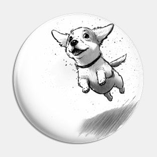 Jumping puppy Pin