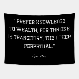 Knowledge Socrates Quote Tapestry