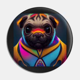 psychedelic pug 04 Pin