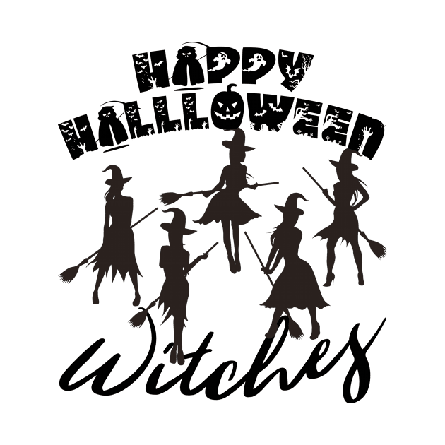 Happy Halloween Witches by countrysideflowerwalls
