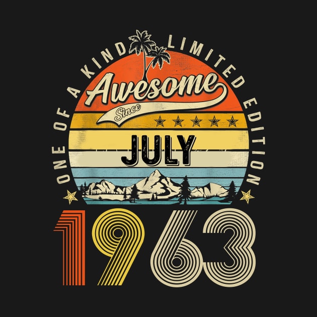 Awesome Since July 1963 Vintage 60th Birthday by Ripke Jesus