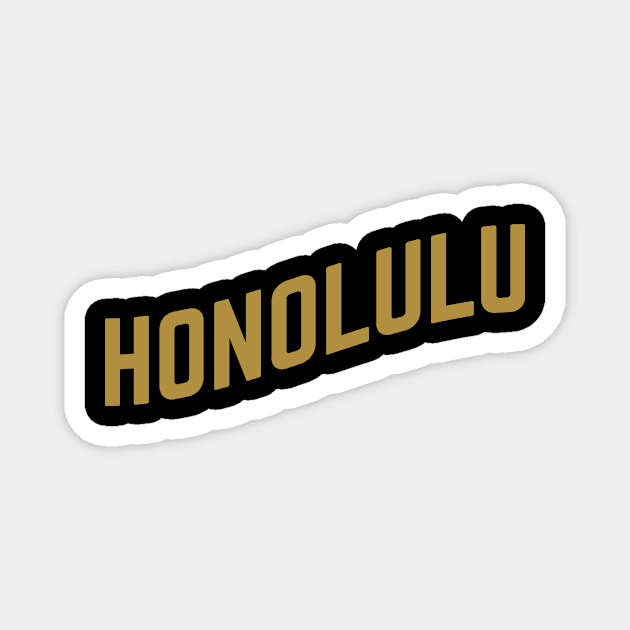 Honolulu City Typography Magnet by calebfaires