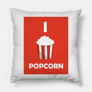 Funny design saying I Popcorn, Poppin' Dreams Cinema, Cute & Crunchy Popcorn Bliss Pillow