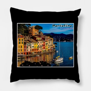 Portofino The Italian Riviera Travel and Tourism Print Pillow