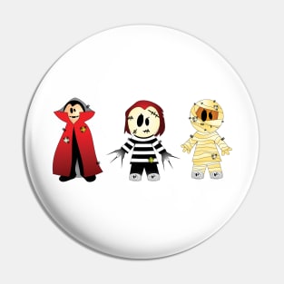 Cute Monster Friends with Special Skills Pin