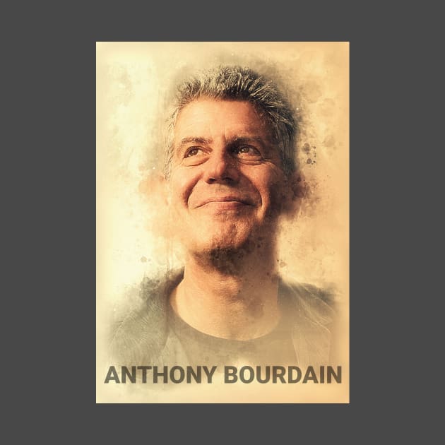 ANTHONY BOURDAIN - VINTAGE STYLE by MufaArtsDesigns