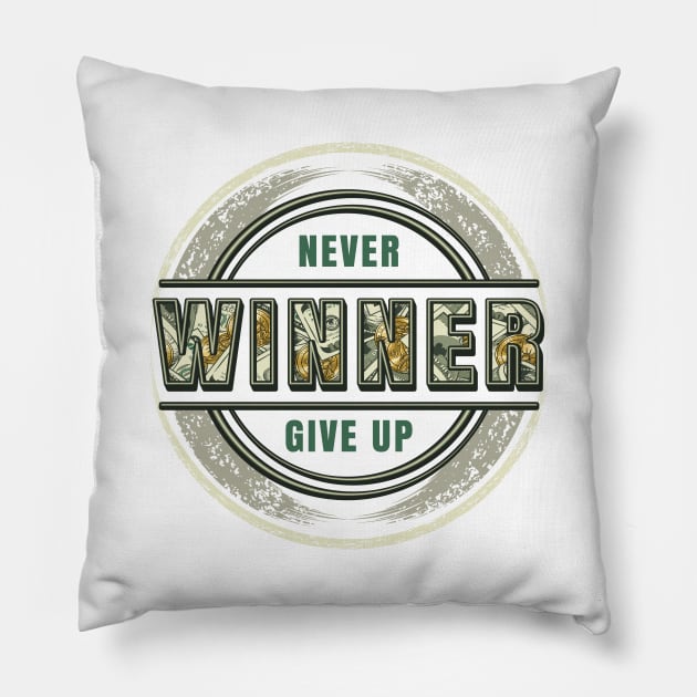 winner label Pillow by OA_Creation