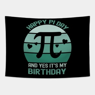 Born On Pi Day Happy Pi Day Birthday Gift Math Equations Tapestry