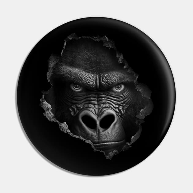 Gorilla Face Wall Animal Print Art Animal Lover Gorilla Pin by elmiragokoryan