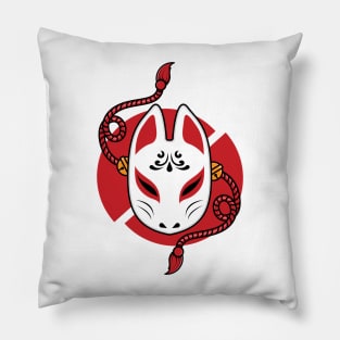 Japanese kitsune mask Pillow