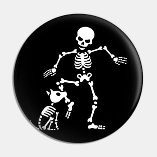 Dog like bones skeleton Pin