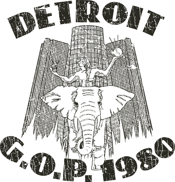 Detroit GOP 1980 Kids T-Shirt by JCD666