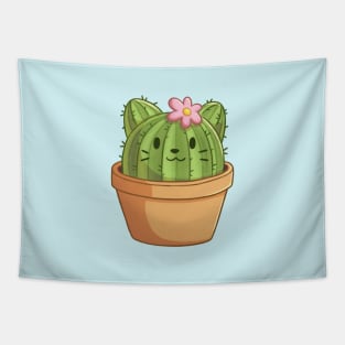 Cat Shaped Cactus Tapestry