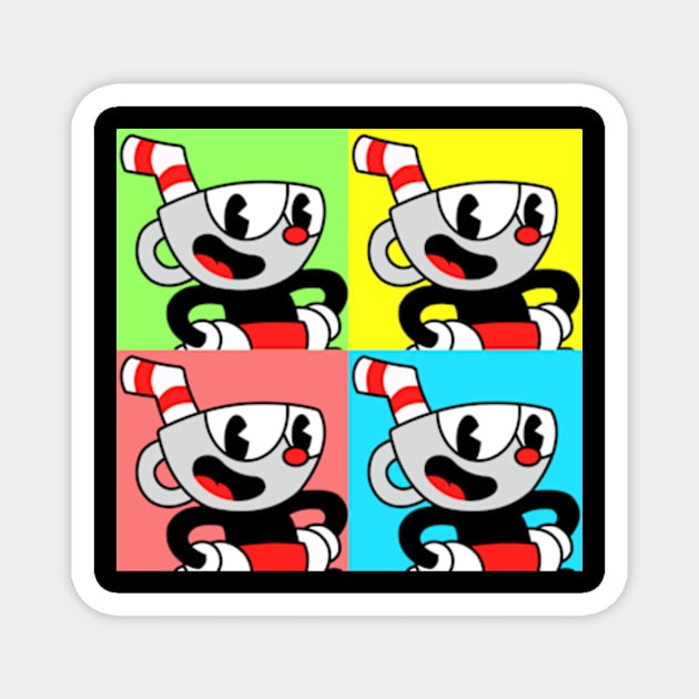 Retro Cuphead Videogame Magnet by LuisP96