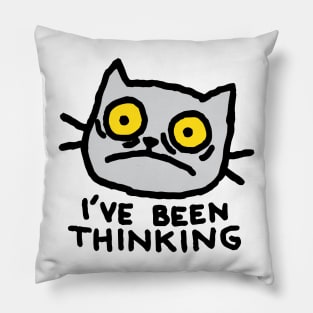 DRAWING CAT MEME SAYING SARCASM Pillow