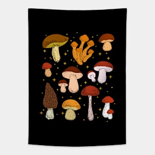 Mushrooms and Stars, Collection Wonderful World of Fungi Tapestry