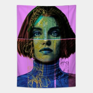 colorful eyes collage Tapestry