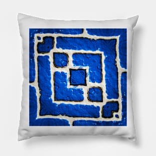 PUZZLİNG BLUE BRİCK WALL Pillow