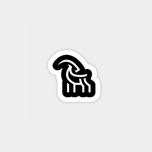 simple mountain goat icon Magnet